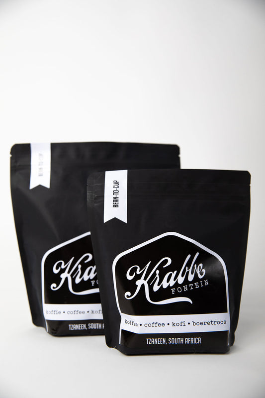 Krabbefontein Bean to Cup Blend Coffee Beans. Best Coffee in South Africa.
