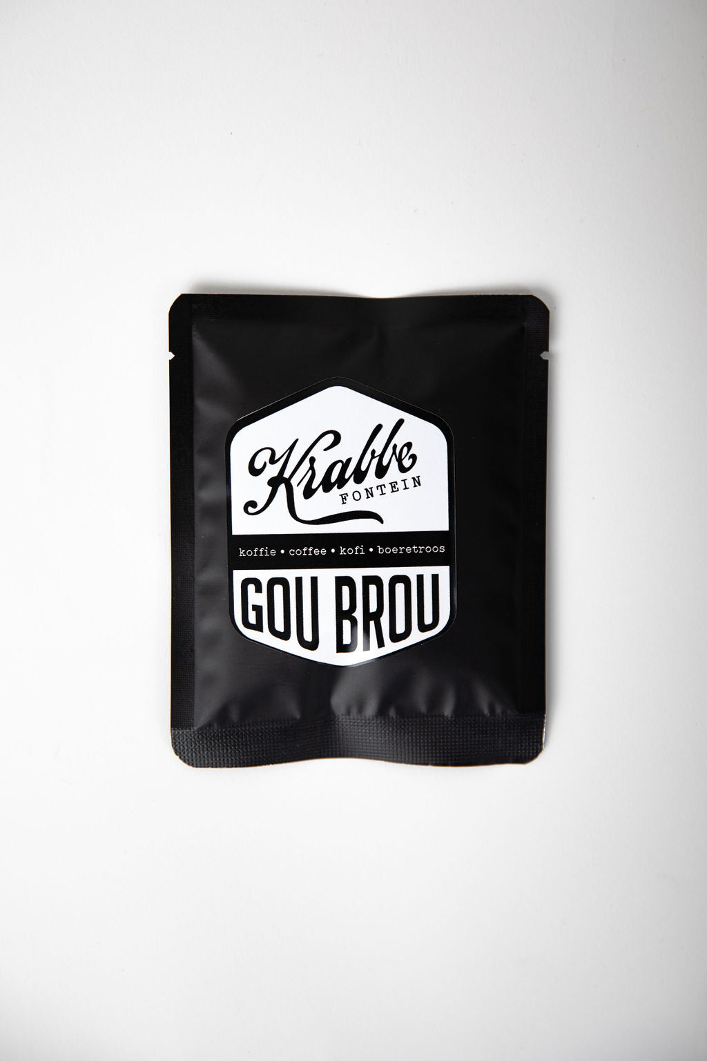 Krabbefontein Gou Brou Coffee Sachets. Best Coffee in South Africa. Ideal for outdoors, camping or anywhere!